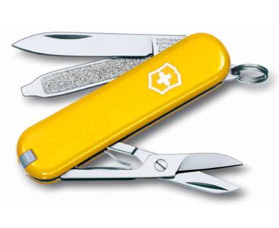 Нож-брелок Classic 58 с отверткой, желтый, Цвет: желтый
