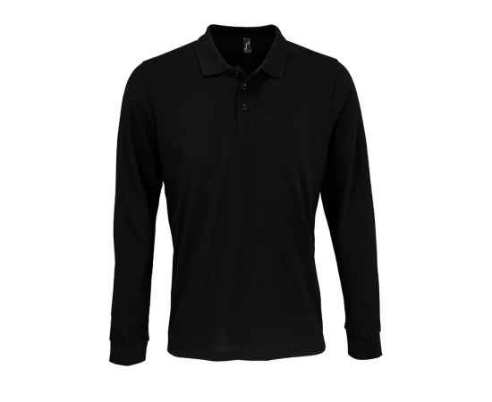 Рубашка поло с длинным рукавом Prime LSL, черная, размер XS, Цвет: черный, Размер: XS