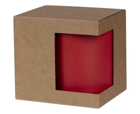 Коробка для кружки с окном Cupcase, крафт, Размер: 11,2х9,3х10,6 см, внутренние размеры: 11х9х10,5