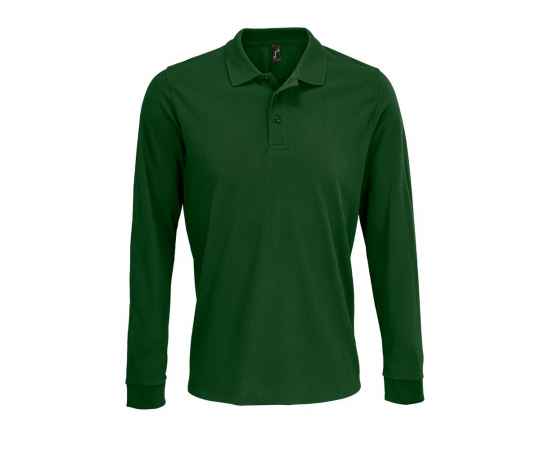 Рубашка поло с длинным рукавом Prime LSL, темно-зеленая, размер XS, Цвет: зеленый, Размер: XS