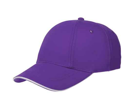Бейсболка Canopy, фиолетовая с белым кантом, Цвет: белый, фиолетовый