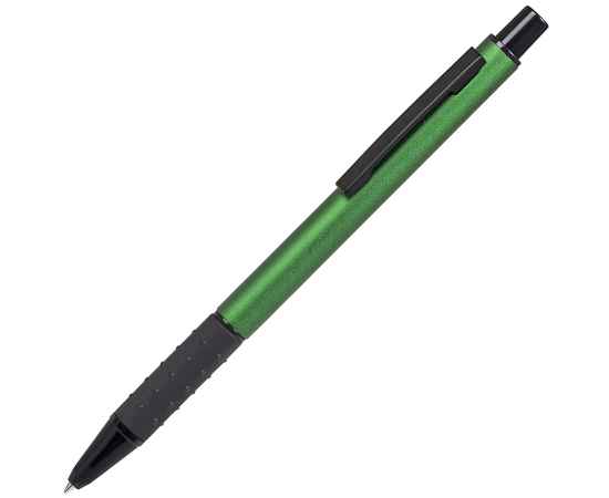 CACTUS, ручка шариковая, зеленый/черный, алюминий, прорезиненный грип, Цвет: зеленый