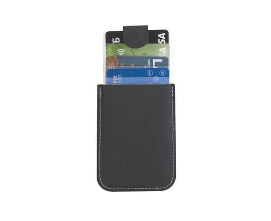 Чехол 'Fix card' для банковских карт и визиток с RFID - защитой, черный, Цвет: черный, изображение 3