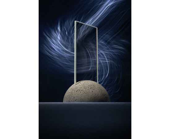Стела Moon Globe, светло-серая, Цвет: серый, Размер: подставка: диаметр 13,3 см, высота 6 с, изображение 4