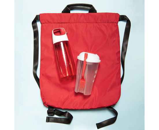 Набор подарочный FITKIT: бутылка для воды, контейнер для еды, рюкзак, красный, Цвет: красный, Размер: 48 х 40 см