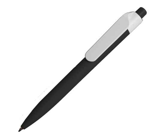 Ручка шариковая N16 soft touch, ченрный, пластик, цвет чернил синий, Цвет: черный