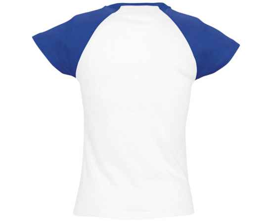 Футболка женская Milky 150 белая с ярко-синим, размер S, Цвет: синий, Размер: S, изображение 2
