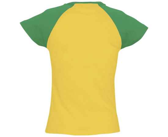 Футболка женская Milky 150 желтая с зеленым, размер S, Цвет: зеленый, Размер: S, изображение 2