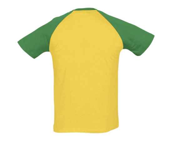 Футболка мужская двухцветная Funky 150, желтая с зеленым, размер S, Цвет: зеленый, Размер: S, изображение 2