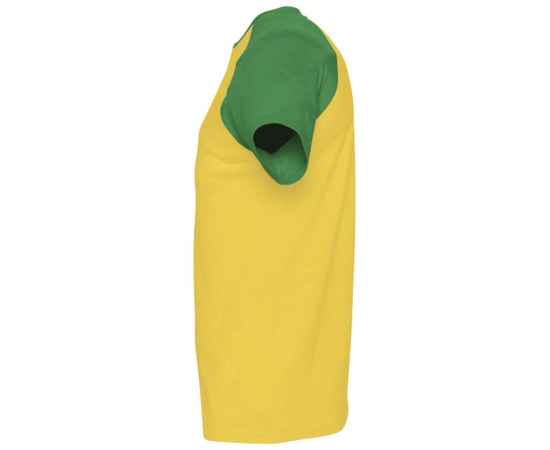 Футболка мужская двухцветная Funky 150, желтая с зеленым, размер S, Цвет: зеленый, Размер: S, изображение 3