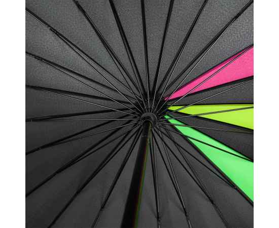 Зонт-трость «Спектр», черный, Цвет: черный, Размер: длина 80 см, диаметр купола 99 см, изображение 3