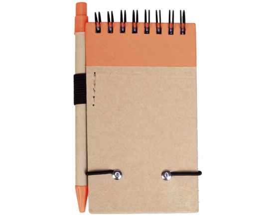 Блокнот на кольцах Eco Note с ручкой, оранжевый, Цвет: оранжевый, Размер: 7, изображение 2