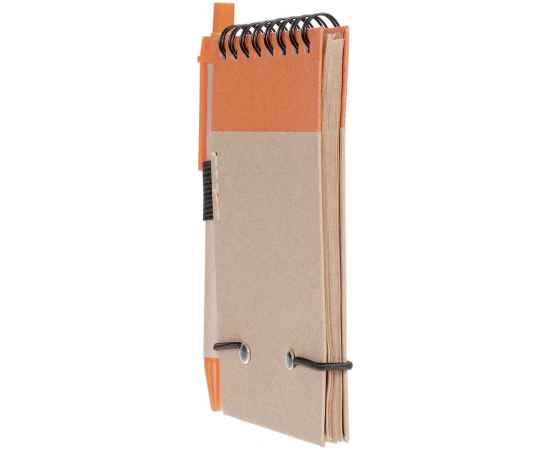 Блокнот на кольцах Eco Note с ручкой, оранжевый, Цвет: оранжевый, Размер: 7, изображение 3