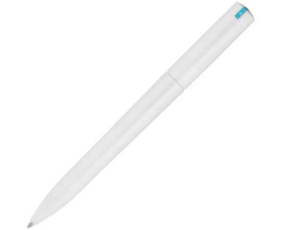 Ручка шариковая Split White Neon, белая с голубым, Цвет: голубой, Размер: 14х1, изображение 4