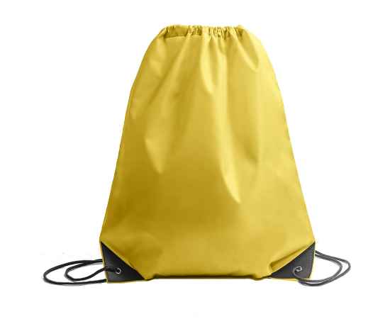 Рюкзак мешок с укреплёнными уголками BY DAY, желтый, 35*41 см, полиэстер 210D, Цвет: желтый