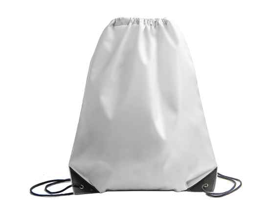 Рюкзак мешок с укреплёнными уголками BY DAY, белый, 35*41 см, полиэстер 210D, Цвет: белый