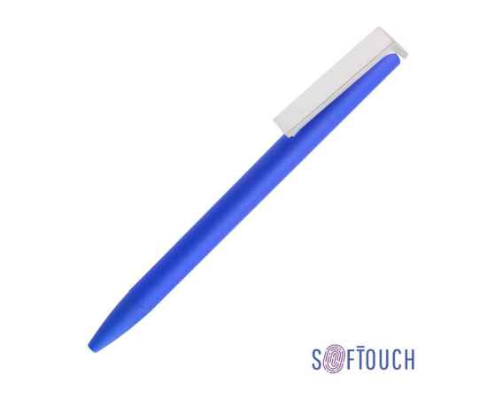 Ручка шариковая 'Clive', синий, покрытие soft touch, синий с серебристым