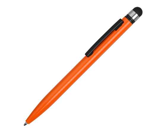 13471.13 Ручка-стилус металлическая шариковая Poke, Цвет: черный,оранжевый