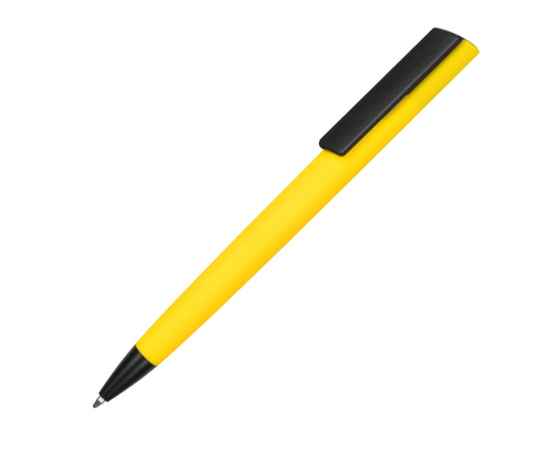 Ручка пластиковая soft-touch шариковая Taper, 16540.04, Цвет: черный,желтый