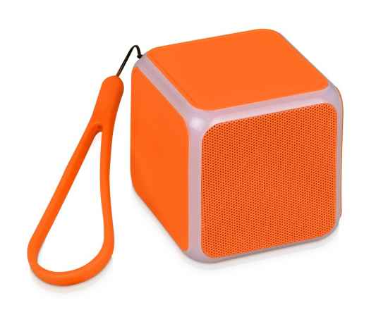 5910808 Портативная колонка Cube с подсветкой, Цвет: оранжевый