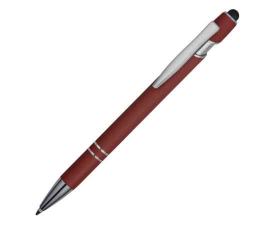 18381.11 Ручка-стилус металлическая шариковая Sway soft-touch, Цвет: темно-красный