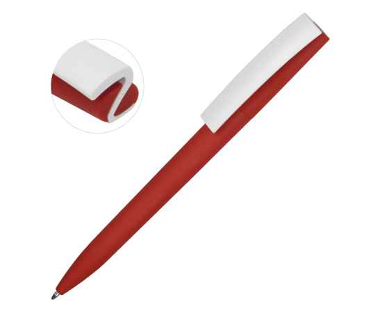 Ручка пластиковая soft-touch шариковая Zorro, 18560.01, Цвет: красный,белый