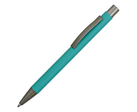 Ручка металлическая soft-touch шариковая Tender, 18341.08, Цвет: серый,бирюзовый
