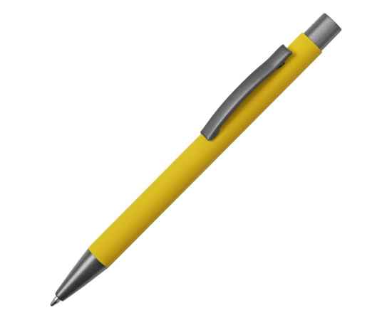 Ручка металлическая soft-touch шариковая Tender, 18341.04, Цвет: серый,желтый