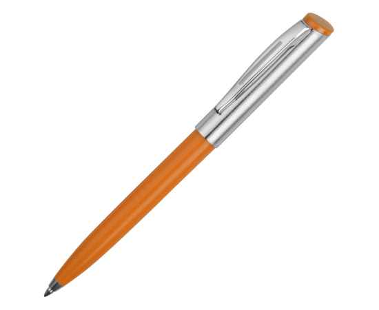 Ручка металлическая шариковая Карнеги, 11271.13, Цвет: оранжевый,серебристый