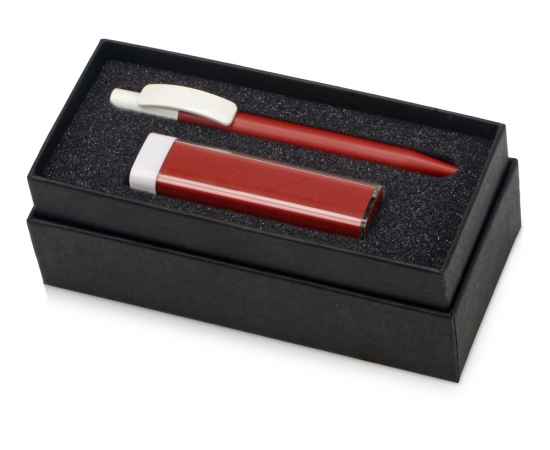 700302.01 Подарочный набор White top с ручкой и зарядным устройством, Цвет: красный