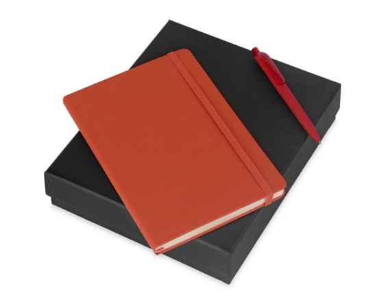 Подарочный набор Vision Pro soft-touch с ручкой и блокнотом А5, 700341.13, Цвет: оранжевый