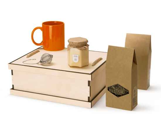 Подарочный набор Tea Duo Deluxe, 700326.13, Цвет: коричневый,оранжевый,натуральный