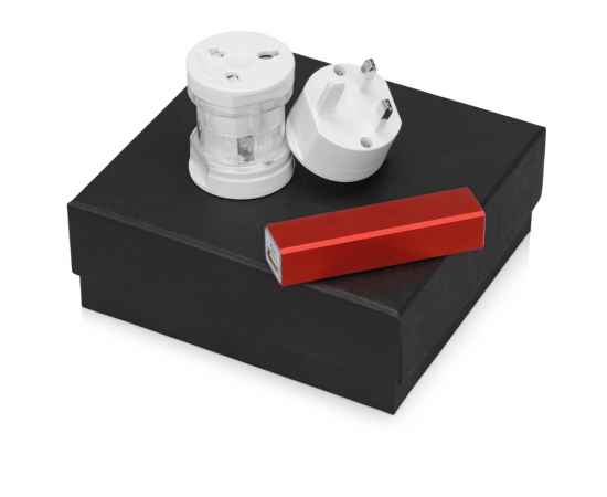 700311.01 Подарочный набор Charge с адаптером и зарядным устройством, Цвет: красный