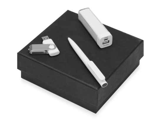 700315.06 Подарочный набор On-the-go с флешкой, ручкой и зарядным устройством, Цвет: белый, Размер: 8Gb