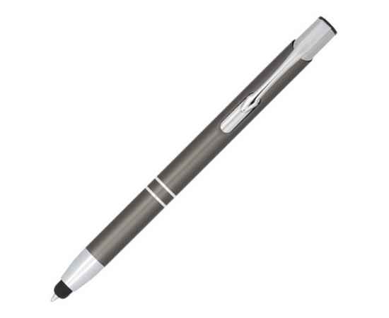 Ручка-стилус металлическая шариковая Moneta с анодированным покрытием, 10729804, Цвет: серый