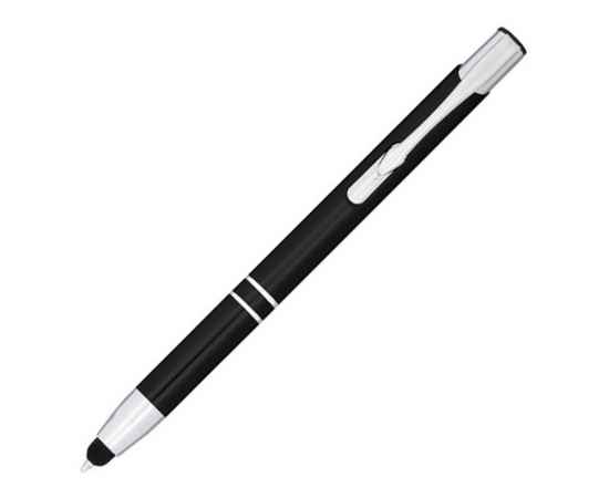 Ручка-стилус металлическая шариковая Moneta с анодированным покрытием, 10729800, Цвет: черный