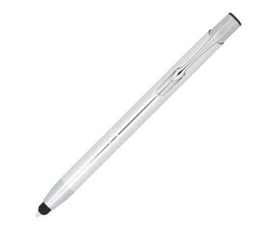 Ручка-стилус металлическая шариковая Moneta с анодированным покрытием, 10729801, Цвет: серебристый