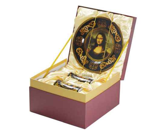 Подарочный набор Мона Лиза: блюдо для сладостей, две кружки, 827501