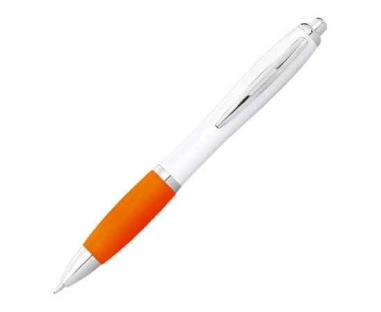 Ручка пластиковая шариковая Nash, синие чернила, 10690008, Цвет: оранжевый,белый, Размер: синие чернила