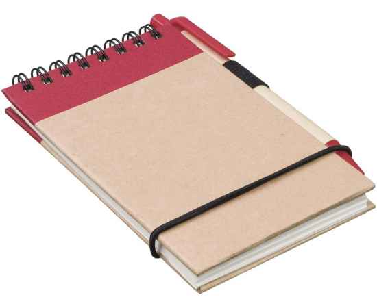 Блокнот А7 Zuse с ручкой, 10626900, Цвет: красный,натуральный