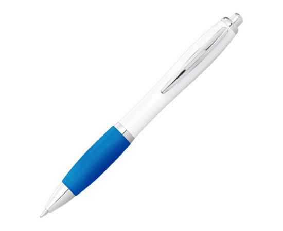 Ручка пластиковая шариковая Nash, черные чернила, 10637106, Цвет: белый,аква, Размер: черные чернила