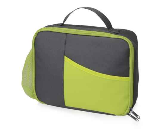 Изотермическая сумка-холодильник Breeze для ланч-бокса, 935968, Цвет: зеленое яблоко,серый
