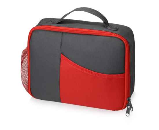 Изотермическая сумка-холодильник Breeze для ланч-бокса, 935941, Цвет: серый,красный