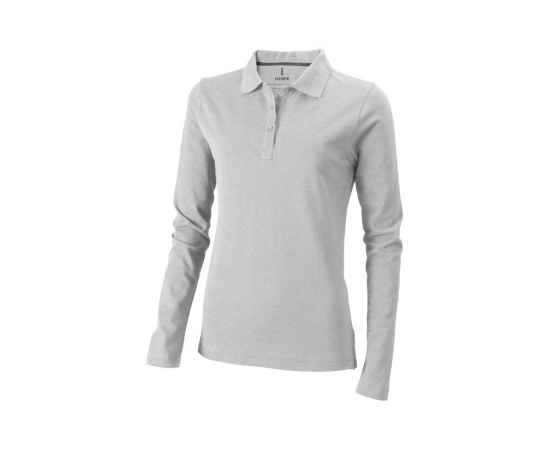 Рубашка поло Oakville женская с длинным рукавом, XS, 3808796XS, Цвет: серый меланж, Размер: XS