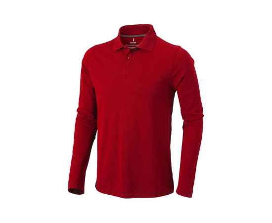 Рубашка поло Oakville мужская с длинным рукавом, XS, 3808625XS, Цвет: красный, Размер: XS