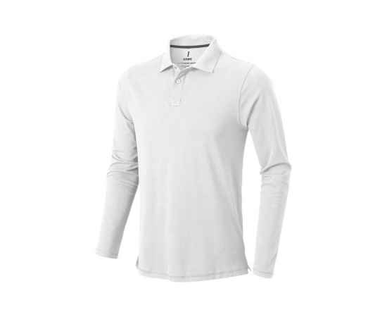 Рубашка поло Oakville мужская с длинным рукавом, XS, 3808601XS, Цвет: белый, Размер: XS