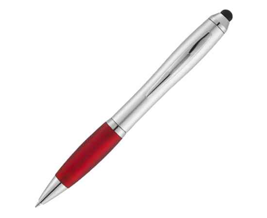 10678501 Ручка-стилус шариковая Nash, Цвет: красный,серебристый