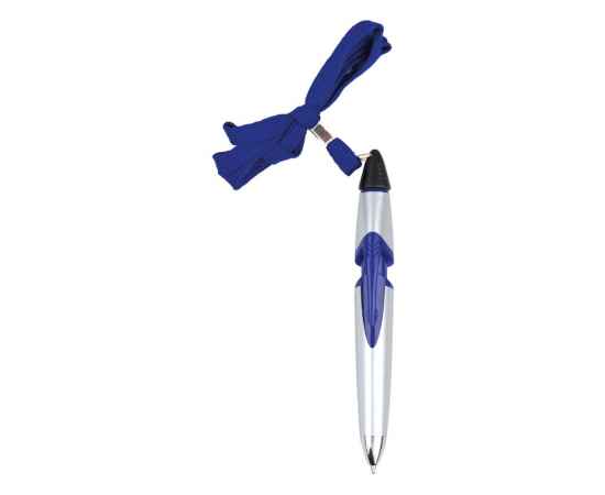 Ручка шариковая на шнуре Санрайз, 77380.02p, Цвет: синий,серебристый