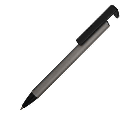 Ручка-подставка шариковая Кипер Металл, 304610, Цвет: черный,серый