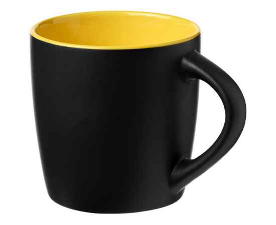 Керамическая чашка Riviera, 10047605, Цвет: черный,желтый, Объем: 330